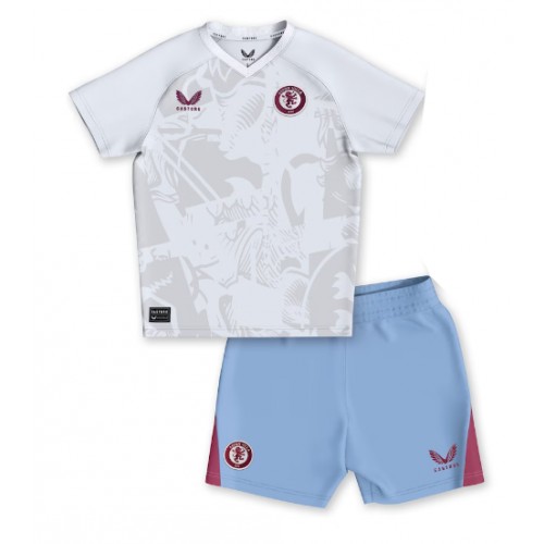 Aston Villa Gostujuci Dres za djecu 2023-24 Kratak Rukav (+ Kratke hlače)